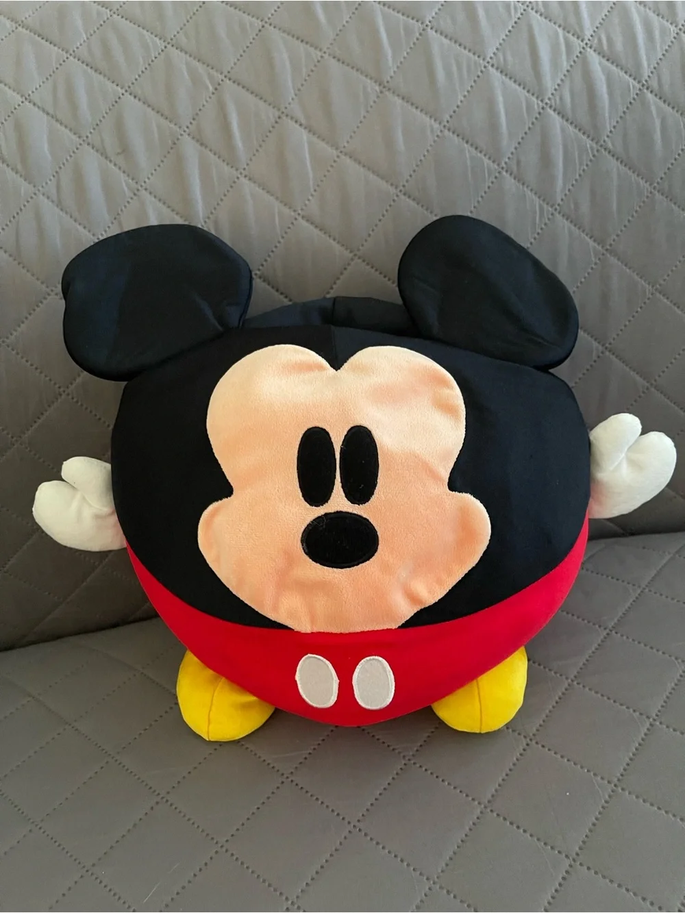 Disney Mickey Mouse Plush Accent Pillow - Black, Red, Yellow ( Good )